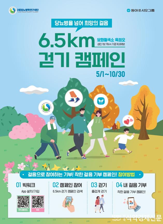 「반출」당뇨병을 넘어 희망의 걸음 6.5km 걷기 캠페인 포스터.jpg